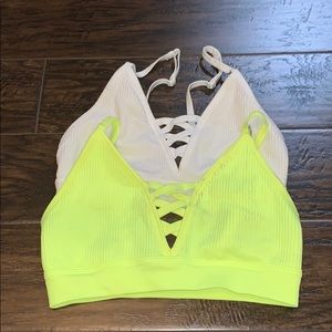 vs PINK bralettes